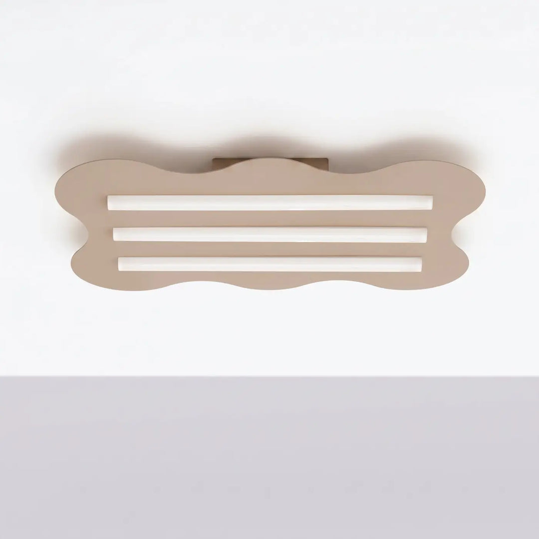 Plafonnier KLOVER taupe éteinte, au plafond