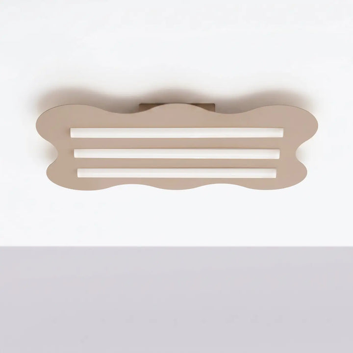 Plafonnier KLOVER taupe éteinte, au plafond