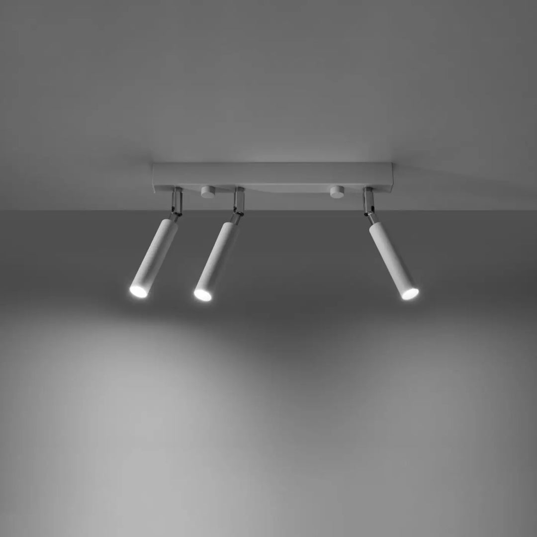 Luminaire plafonnier blanc allumé