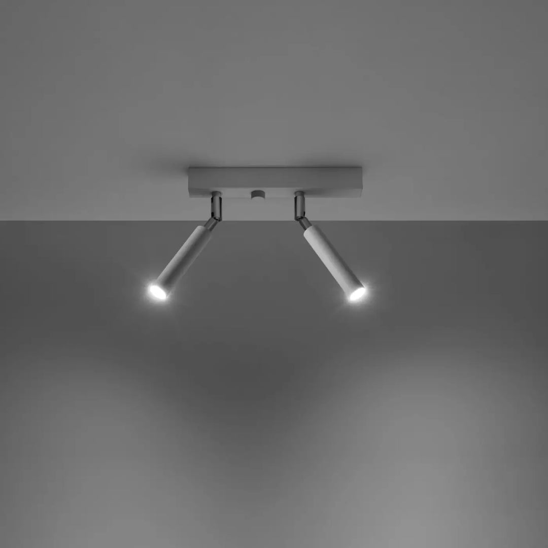 Luminaire plafonnier blanc allumé