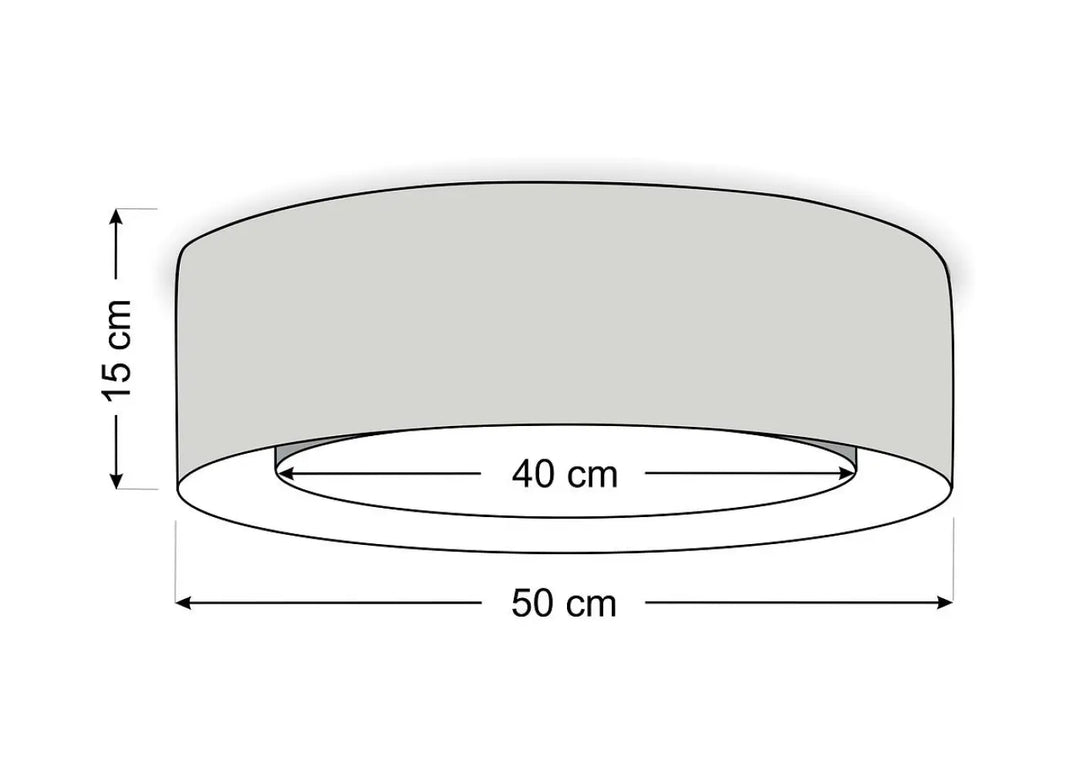 Plafonnier rond beige minimaliste avec finition mate gris et lignes géométriques épurées pour un éclairage moderne