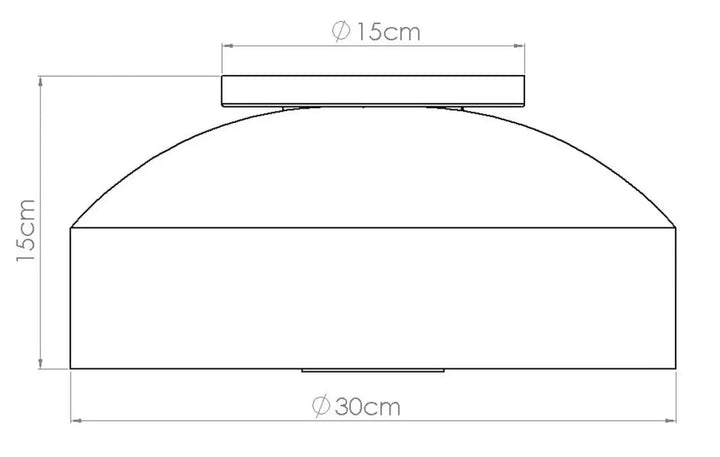 Plafonnier rond omiQ blanc minimaliste avec diffuseur laiteux idéal pour chambre d’enfant, 30 cm diamètre, 15 cm haut