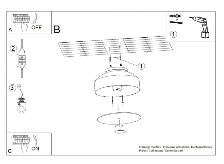 Plafonnier rond omiq avec diffuseur laiteux et design moderne idéal pour une chambre d’enfant