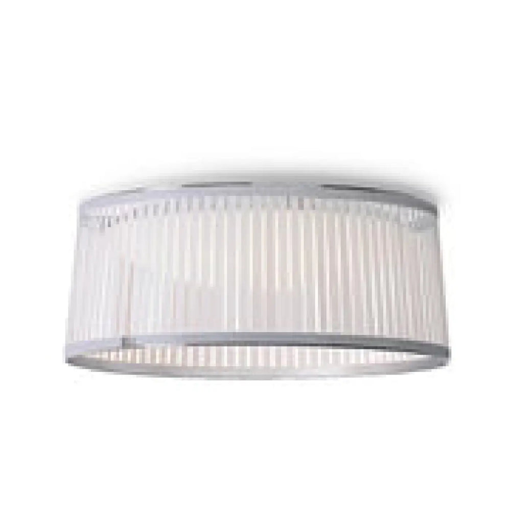 Luminaire plafonnier solis tambour avec abat-jour en verre transparent plissé et cadre métallique argenté élégant