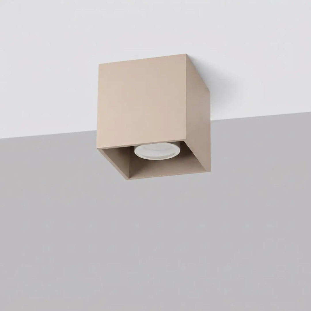 Luminaire Plafonnier taupe éteinte, vue rapprochée