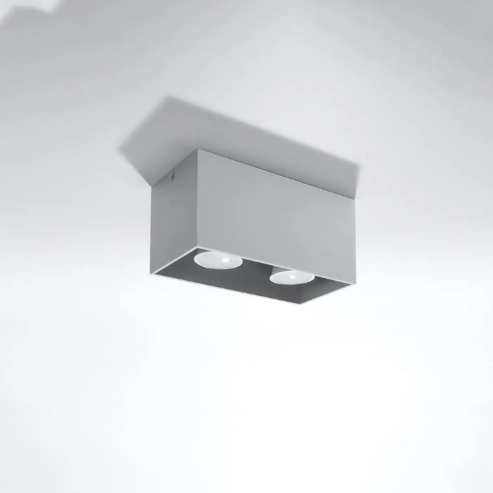 Luminaire Plafonnier gris éteinte, vue rapprochée