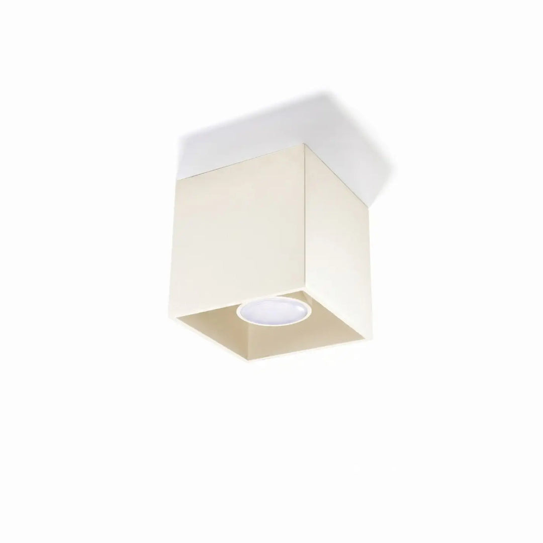 Luminaire Plafonnier beige éteinte, vue rapprochée