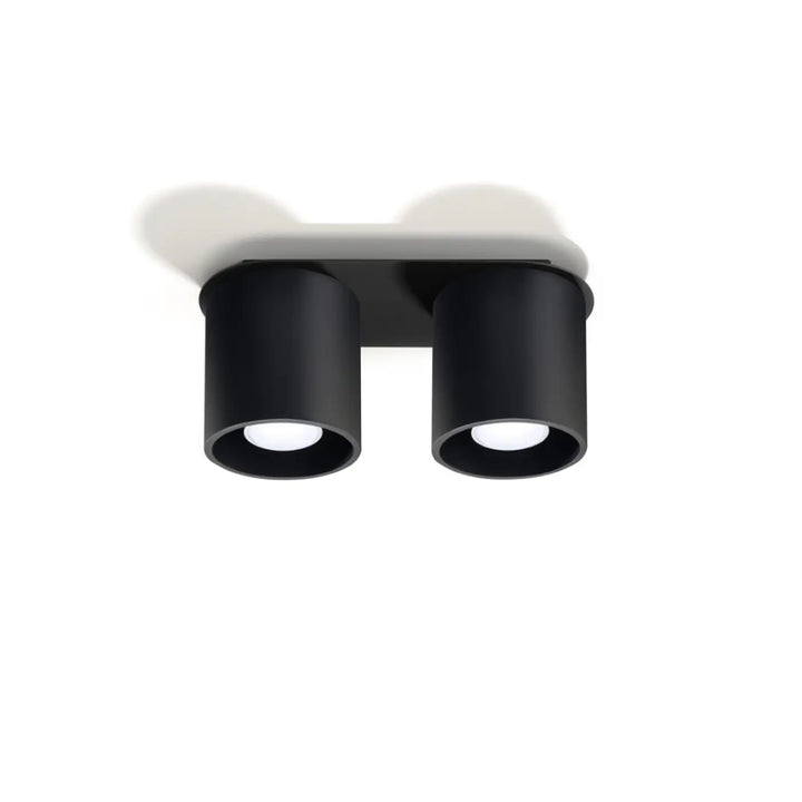 Luminaire Plafonnier noir éteinte, vue rapprochée