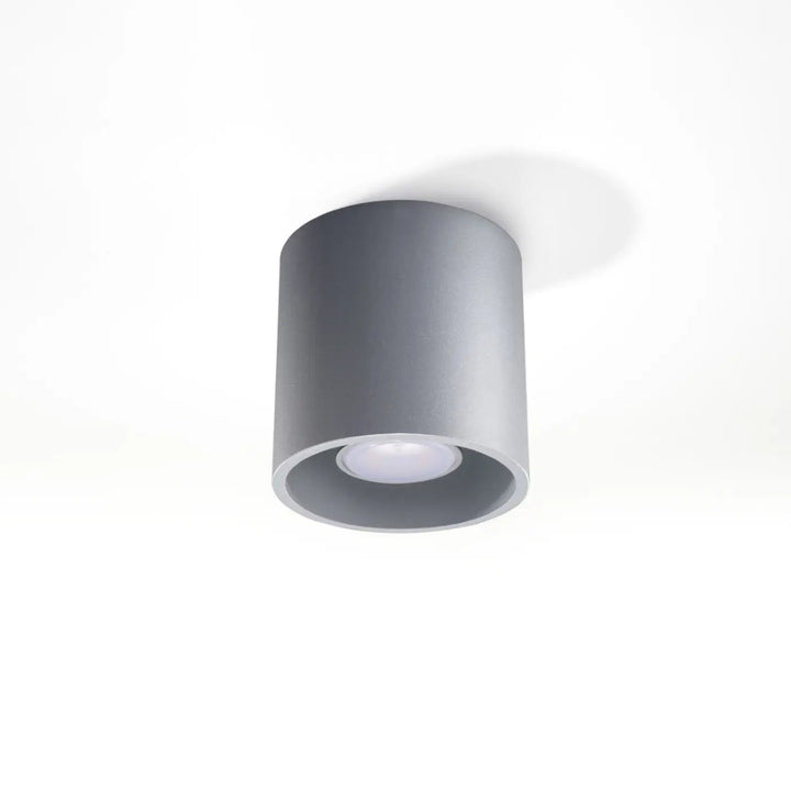 Luminaire Plafonnier gris éteinte, vue rapprochée