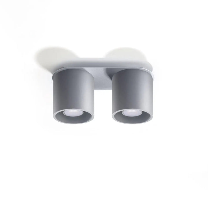 Luminaire Plafonnier gris éteinte, vue rapprochée
