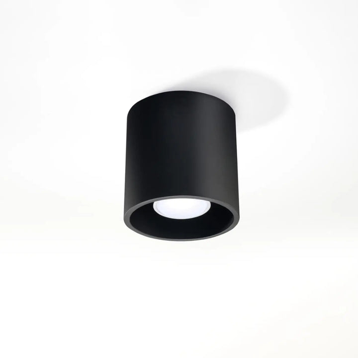 Luminaire Plafonnier noir éteinte, vue rapprochée