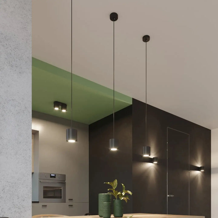 Luminaire Plafonnier noir dans un intérieur contemporain