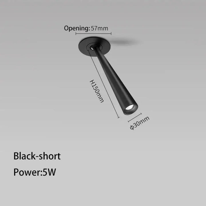 Plafonnier spot encastré design tube contemporain élégant