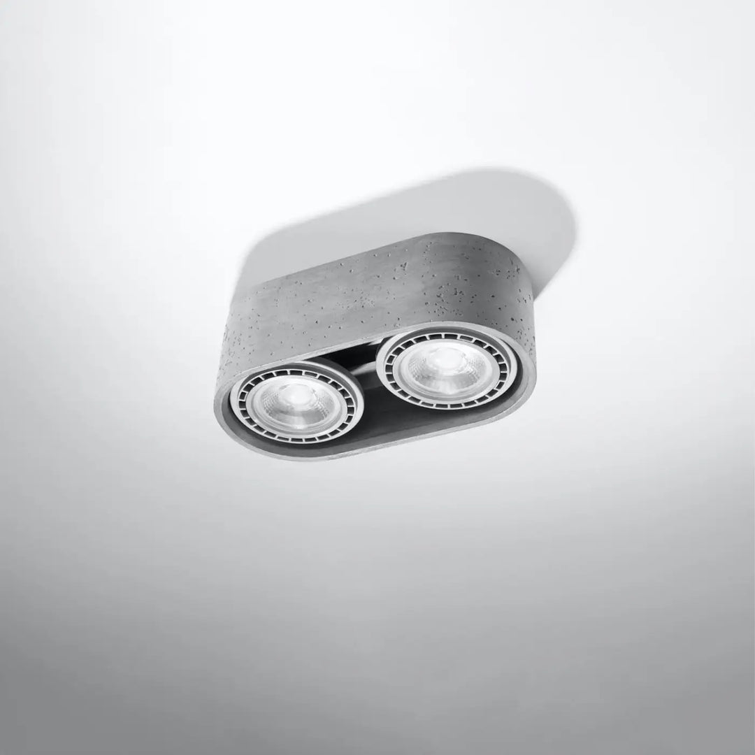 Luminaire plafonnier gris éteint