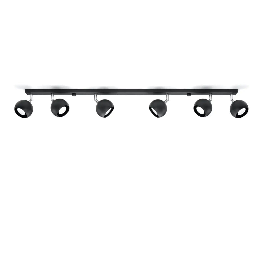 Luminaire plafonnier noir éteint, vue rapprochée