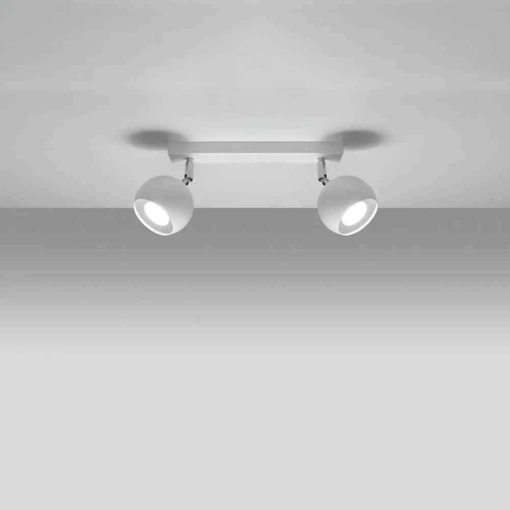 Luminaire plafonnier blanc allumé