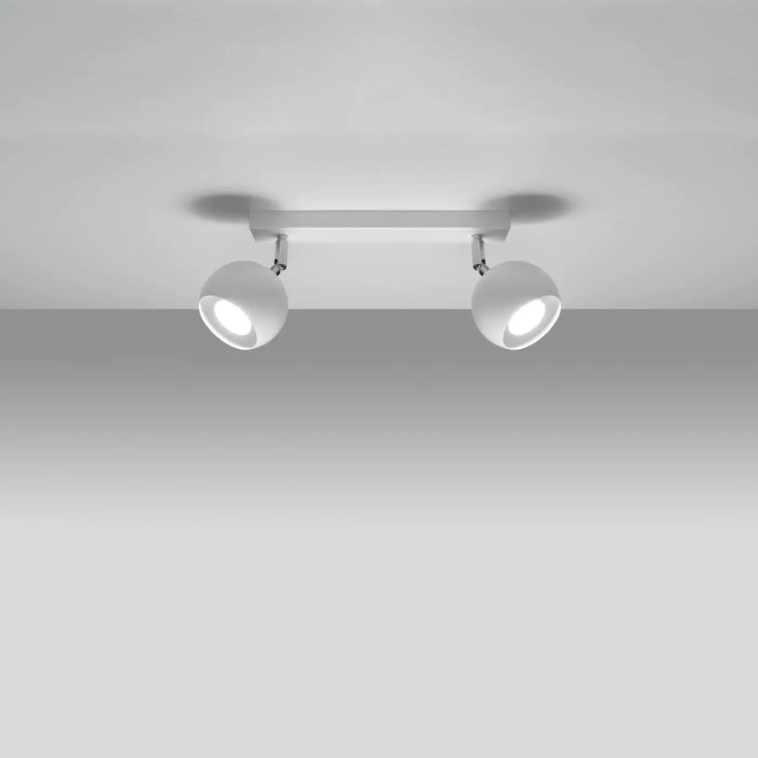 Luminaire plafonnier blanc allumé