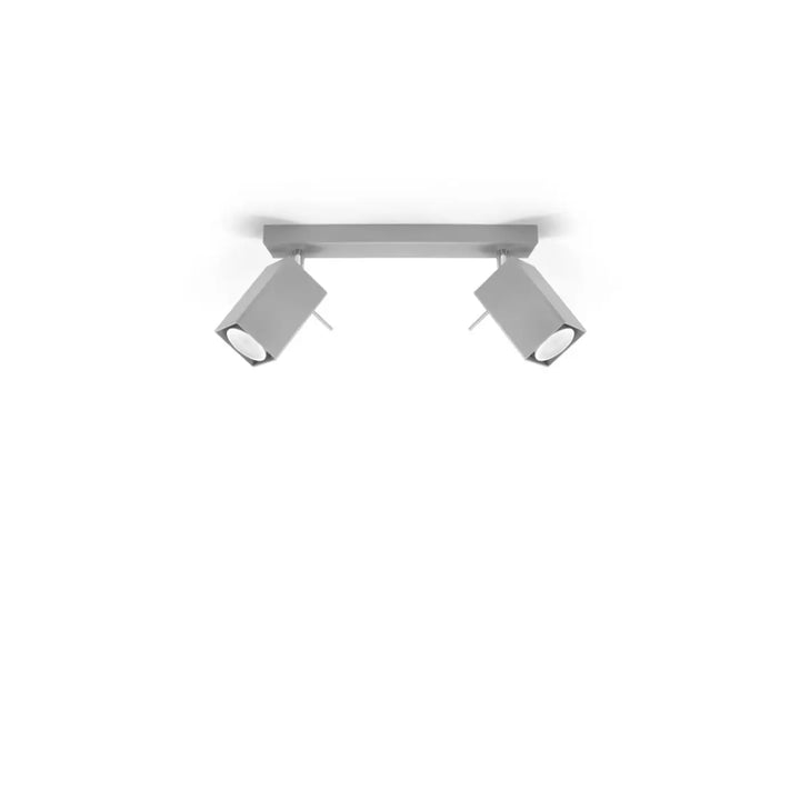 Luminaire plafonnier gris éteint, vue rapprochée