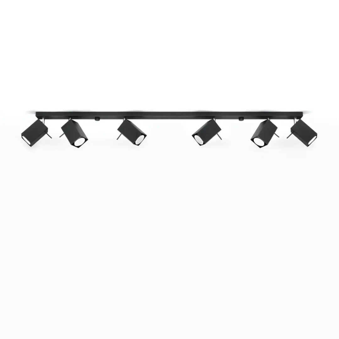 Luminaire plafonnier noir éteint, vue rapprochée