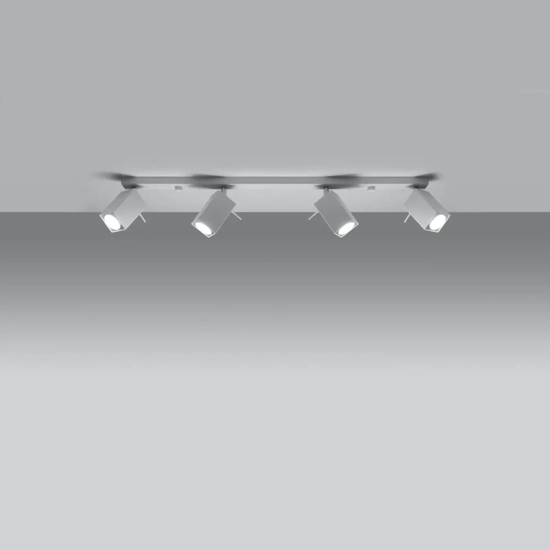 Luminaire plafonnier blanc allumé
