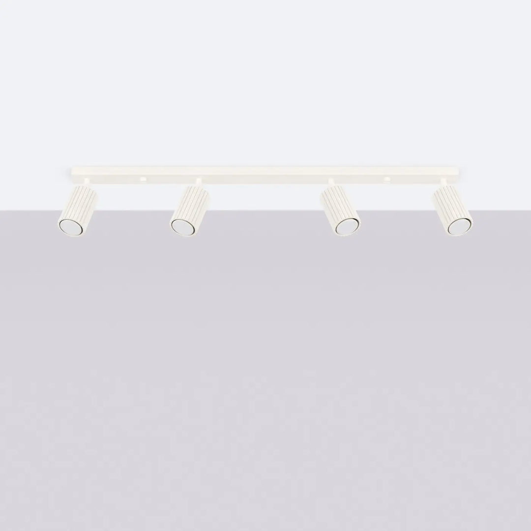 Luminaire Plafonnier beige éteinte, vue rapprochée