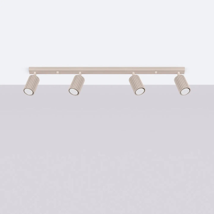 Luminaire Plafonnier taupe éteinte, vue rapprochée