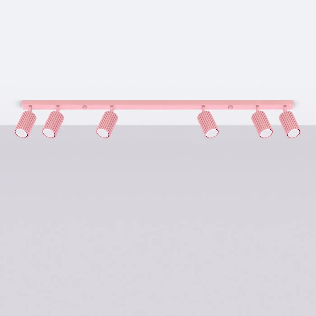 Luminaire Plafonnier rose éteinte, vue rapprochée