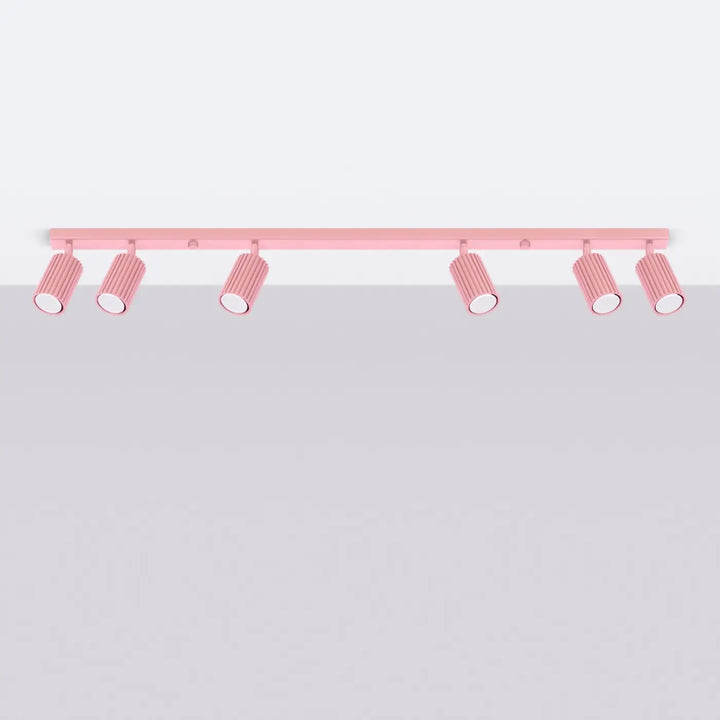 Luminaire Plafonnier rose éteinte, vue rapprochée