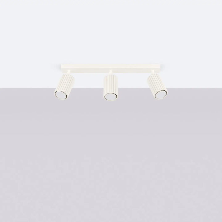Luminaire Plafonnier beige éteinte, vue rapprochée