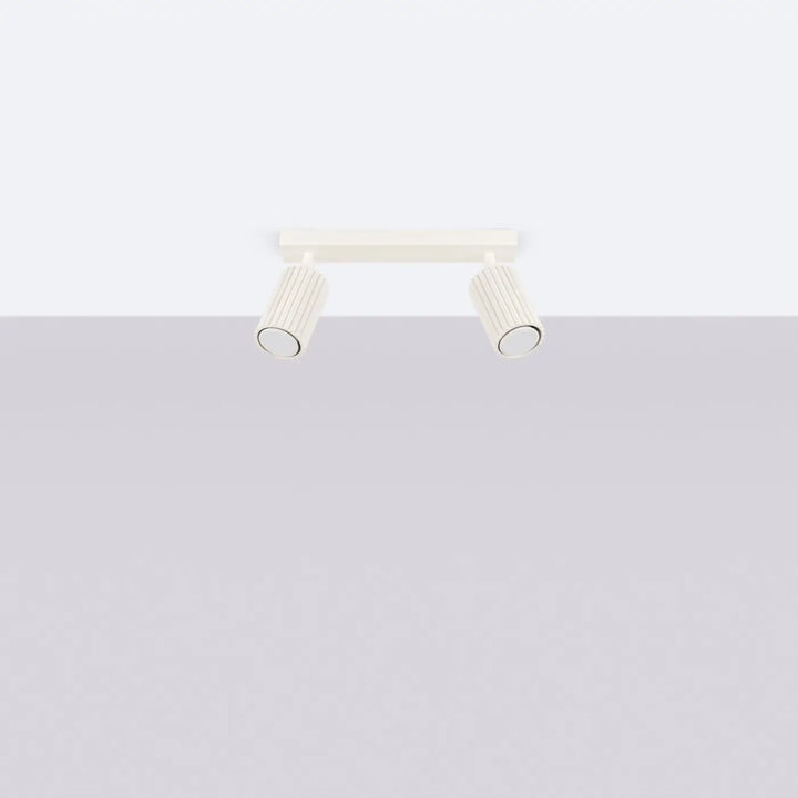 Luminaire Plafonnier beige éteinte, vue rapprochée