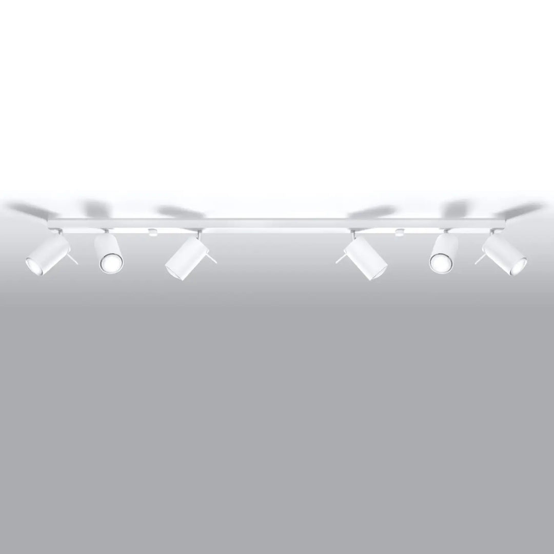 Plafonnier Ring blanc à rampe de spots orientables, éteint