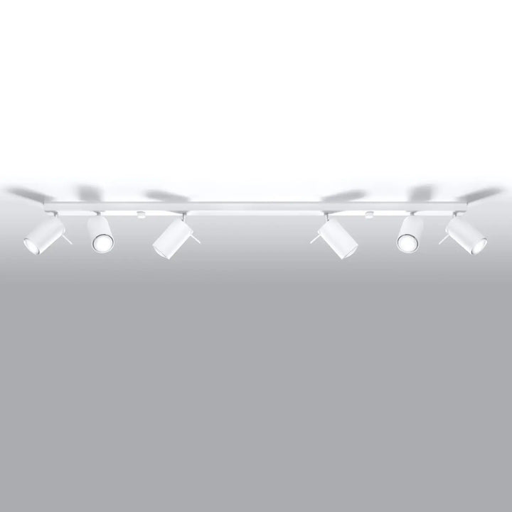 Plafonnier Ring blanc à rampe de spots orientables, éteint