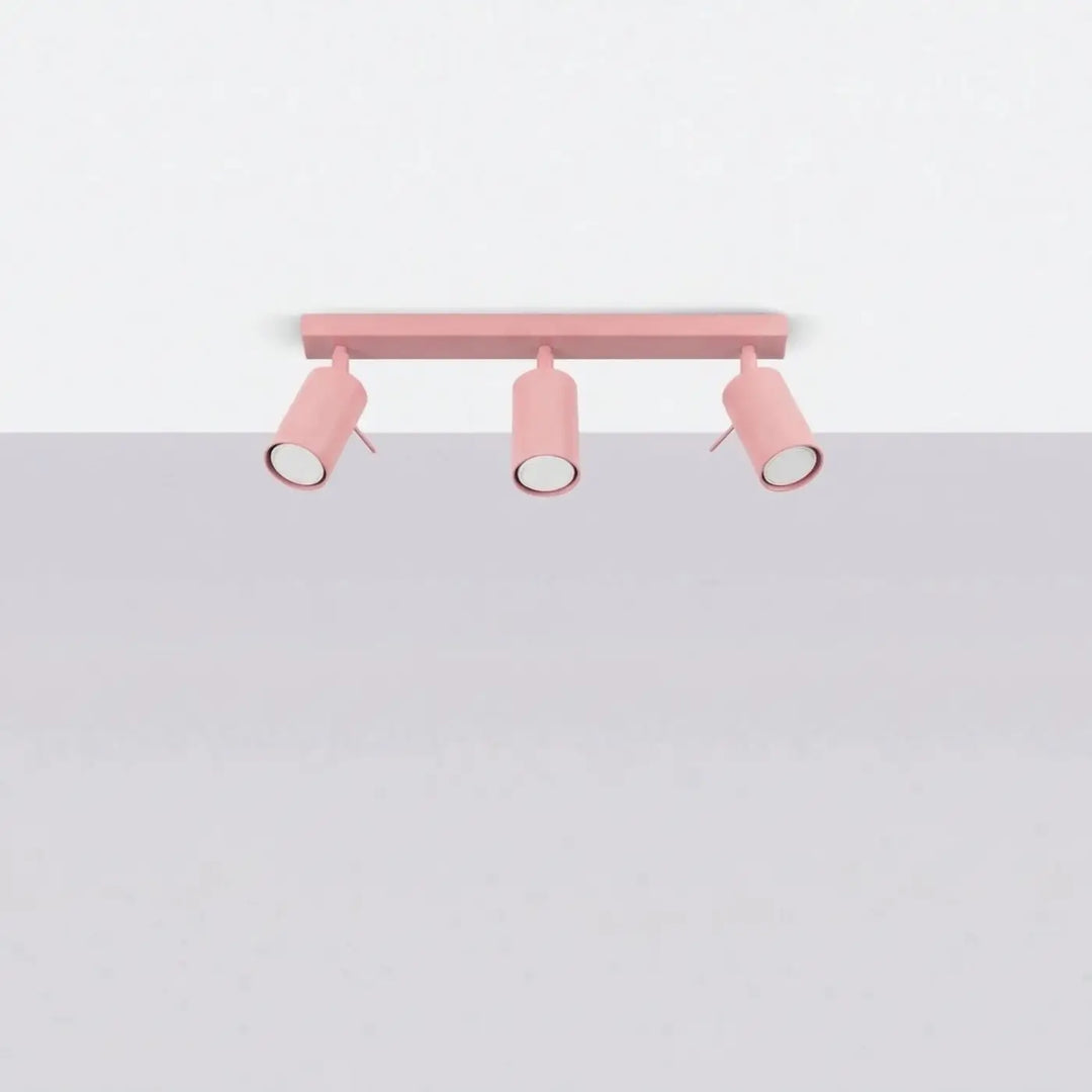 Plafonnier Ring rose à rampe de spots orientables, éteint