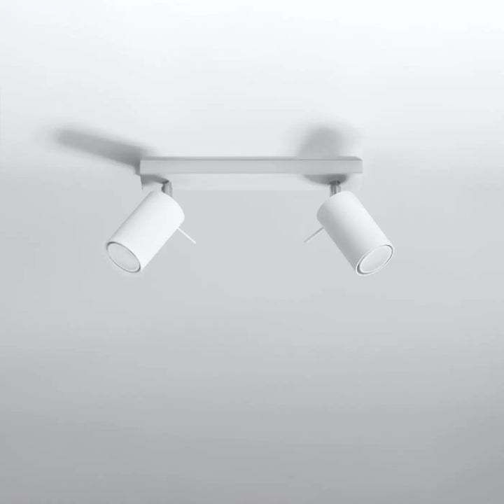 Plafonnier Ring blanc à rampe de spots orientables, éteint