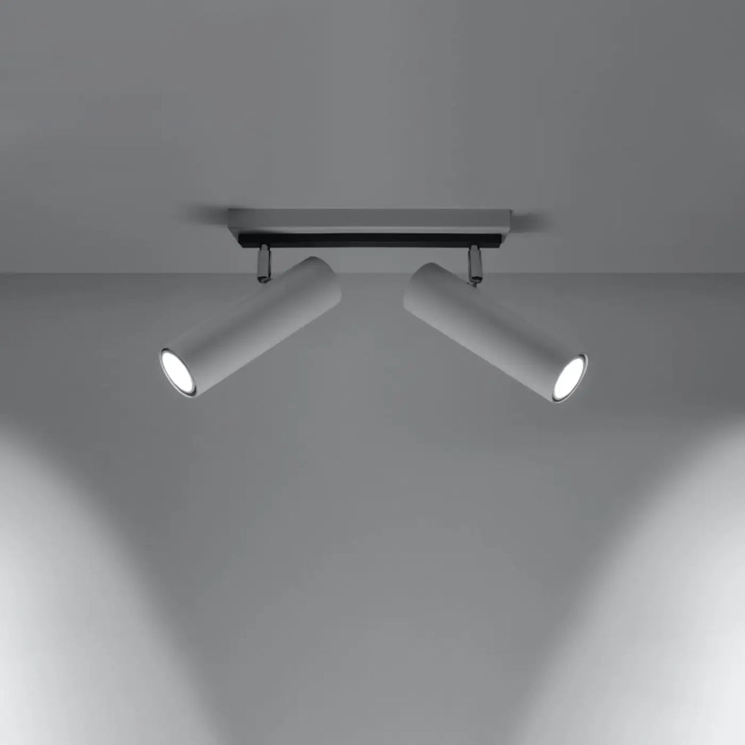 Luminaire plafonnier blanc allumé
