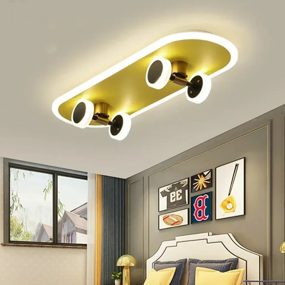 Creative Skateboard Ceiling Lights Nordic New Designer Children’s Room Lamps Modern Boy Girl Living Room Cartoon Decor