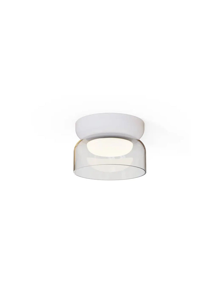 Plafonnier Totem Mini Pablo Designs en verre soufflé transparent