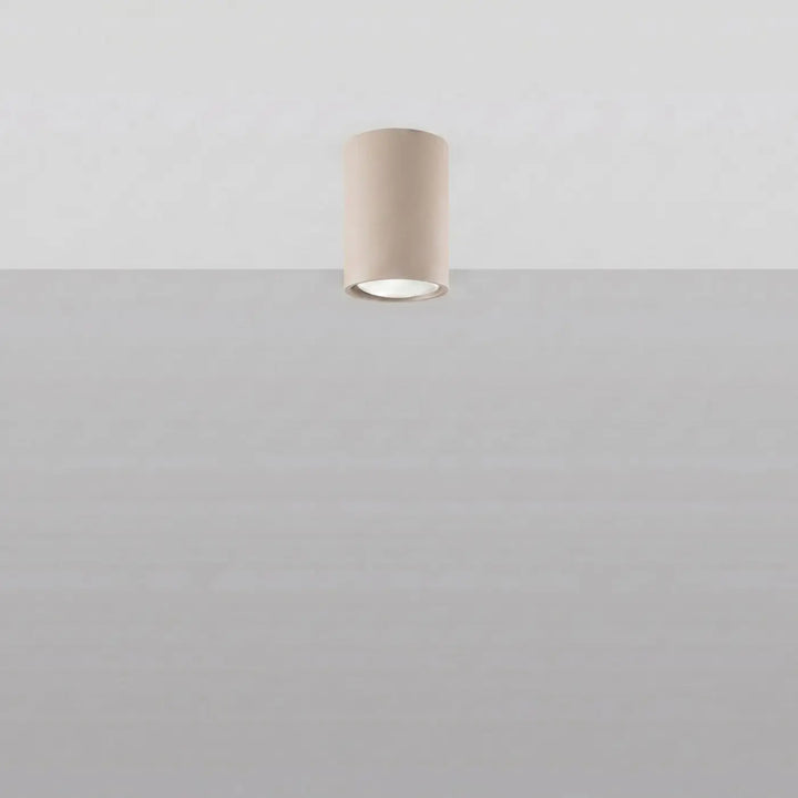 Luminaire Plafonnier taupe éteinte, vue rapprochée