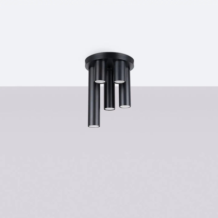 Luminaire Plafonnier noir éteinte, vue rapprochée