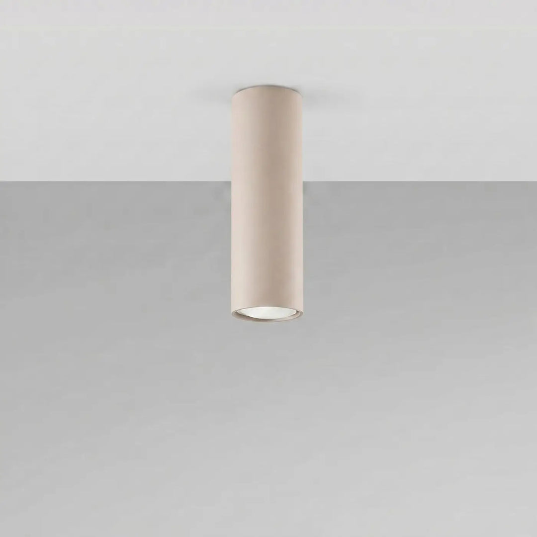 Luminaire Plafonnier taupe éteinte, vue rapprochée