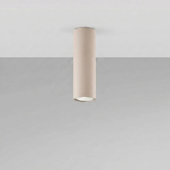 Luminaire Plafonnier taupe éteinte, vue rapprochée