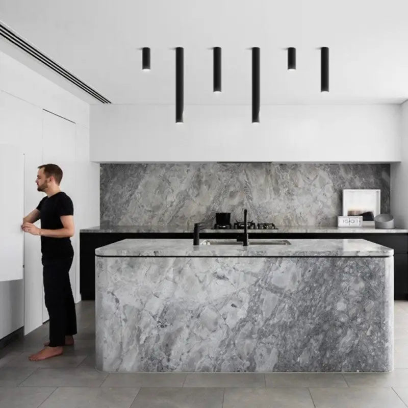 Plafonnier Tube LED Moderne en Aluminium