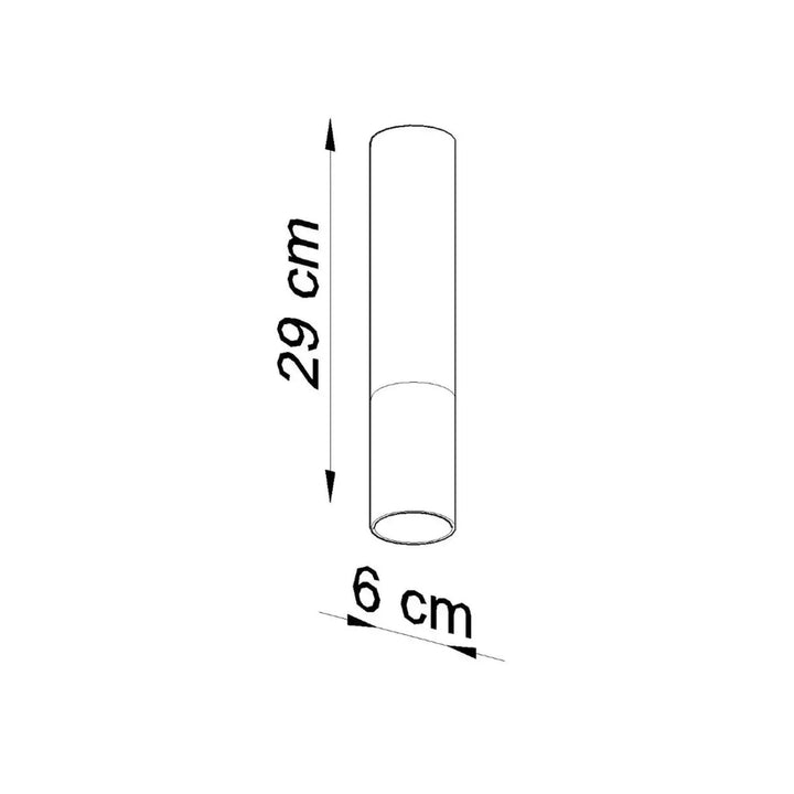 Luminaire plafonnier loopez plafonnier tube minimaliste cylindrique avec bague chromée pour ampoule gu10
