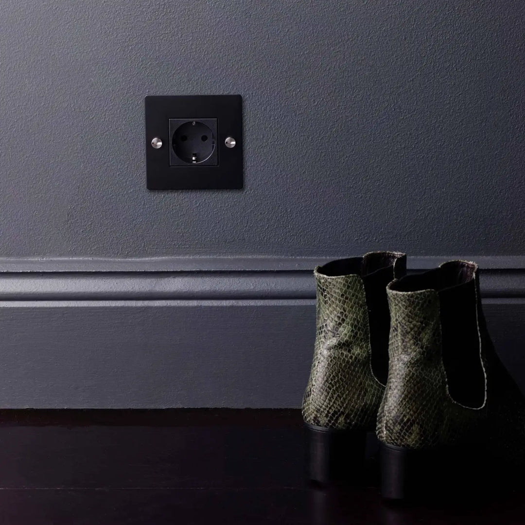 Plaque de finition Wall Plate 1 poste sans logo #couleur_noir