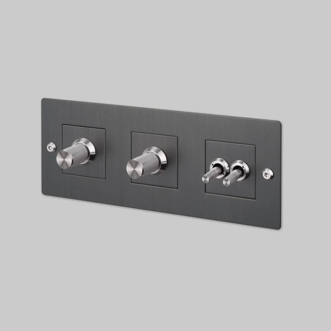 Plaque de finition Wall Plate 3 postes #couleur_gris