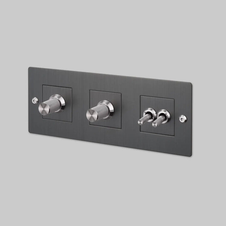 Plaque de finition Wall Plate 3 postes #couleur_gris