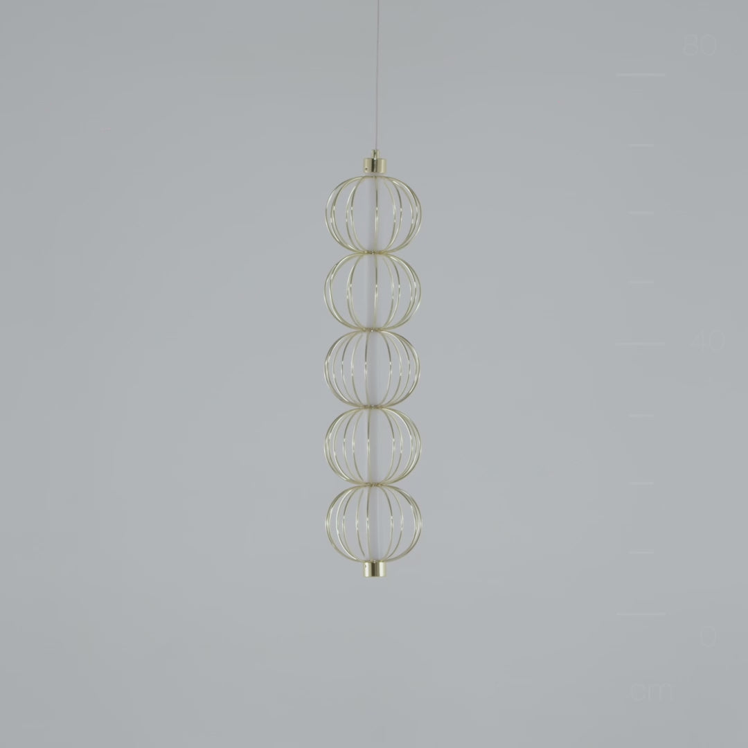 Suspension Luminaire | GOLDEN CAGE (Tube Vertical)