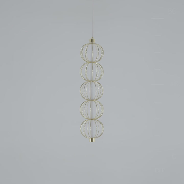 Suspension Luminaire | GOLDEN CAGE (Tube Vertical)