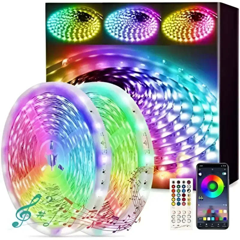 Ruban LED Multicolore Télécommande Adaptateur