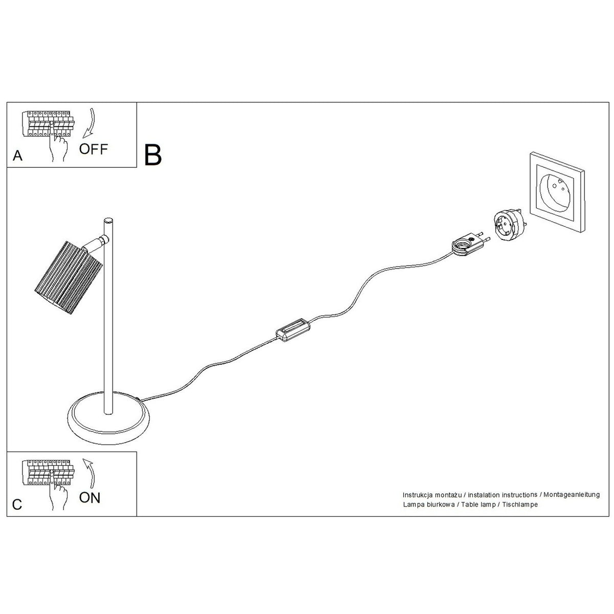 Schéma d'installation du luminaire